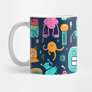 Playful Arena: Whimsical Monster Mates Mug